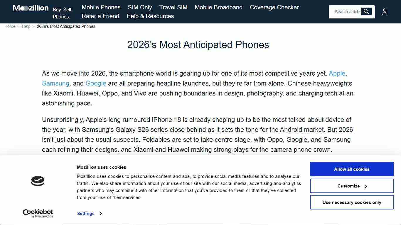 2026's Most Anticipated Phones - Buy. Sell. Phones.